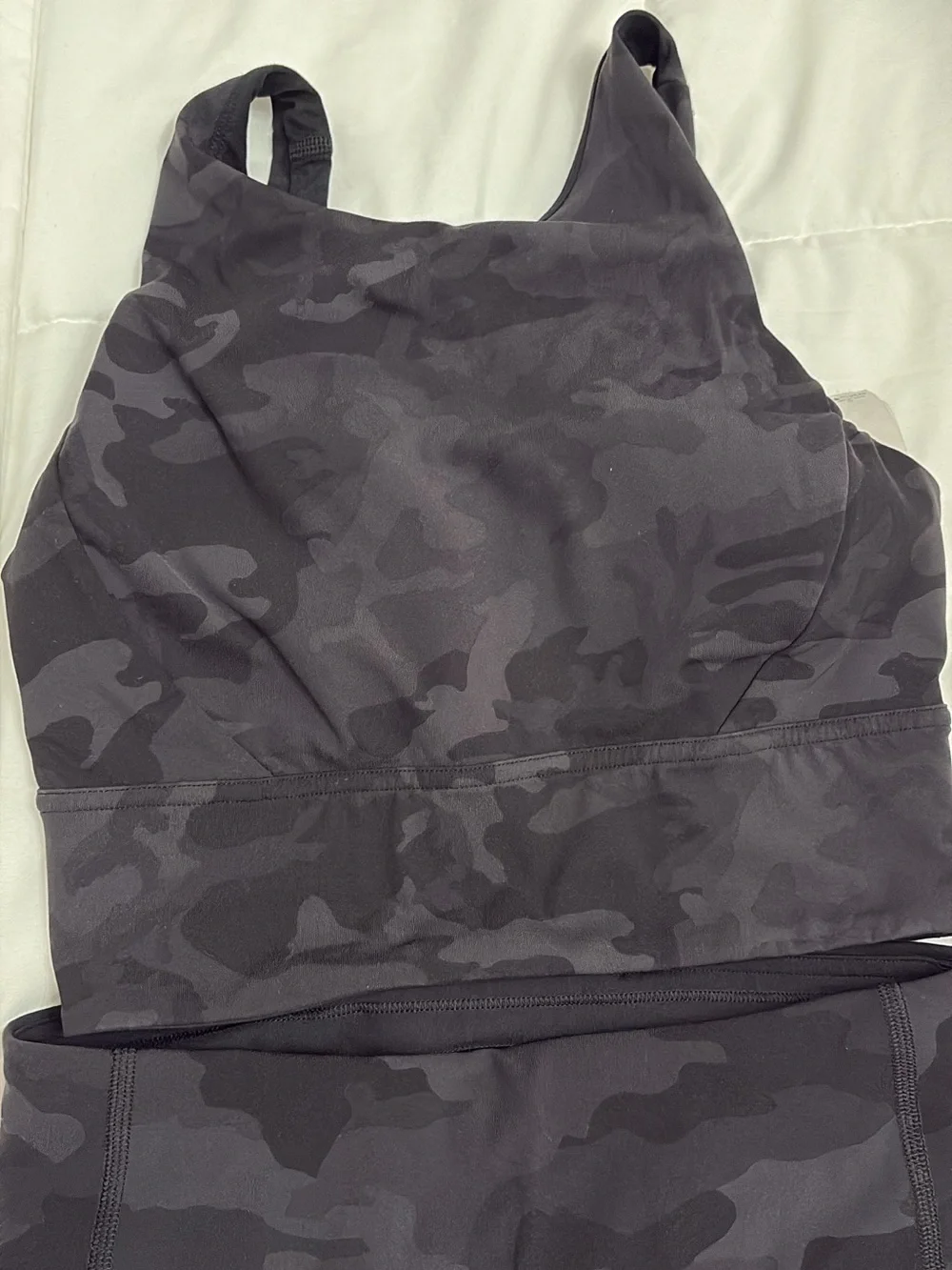 Ivivva Black Camo Leggings and Cropped Tank Set